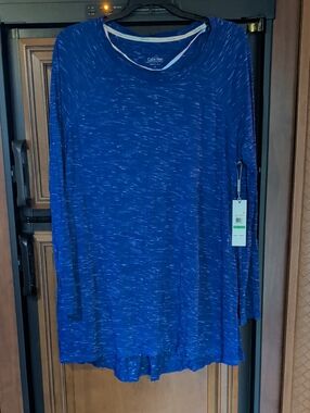 Calvin Klein Performance Women's Long Sleeve Heathered Purple Top
